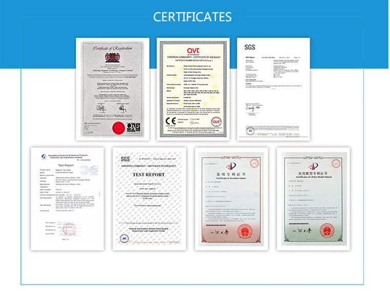 Certificate of Neodymium Magnets